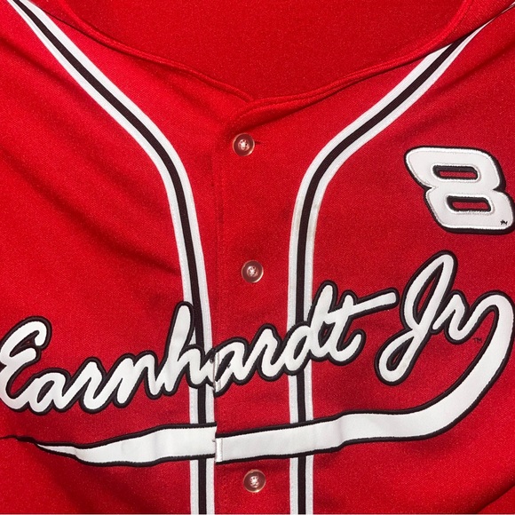 NEW Nascar Dale Earnhardt Jr. Budweiser Jersey ButtonDown Men Size 2XL Red White - Picture 3 of 16